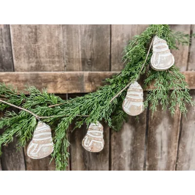 78in Garland with 12 Snowman Shaped Ornaments