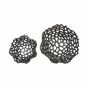 RAYMONDOAK SET OF 2 BLACK BOWLS 8 (IN) 6