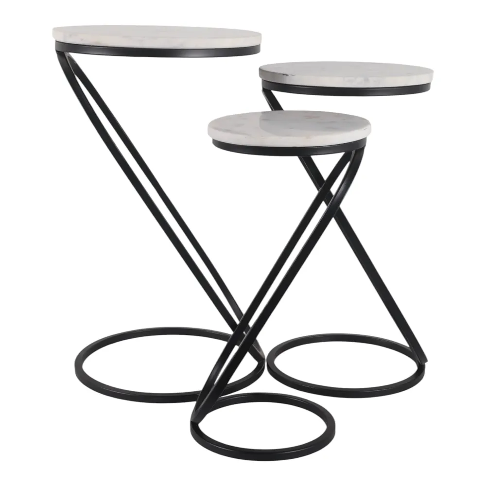 BENTONHAM SET OF 3 WHITE PLANT STANDS 21 (IN)