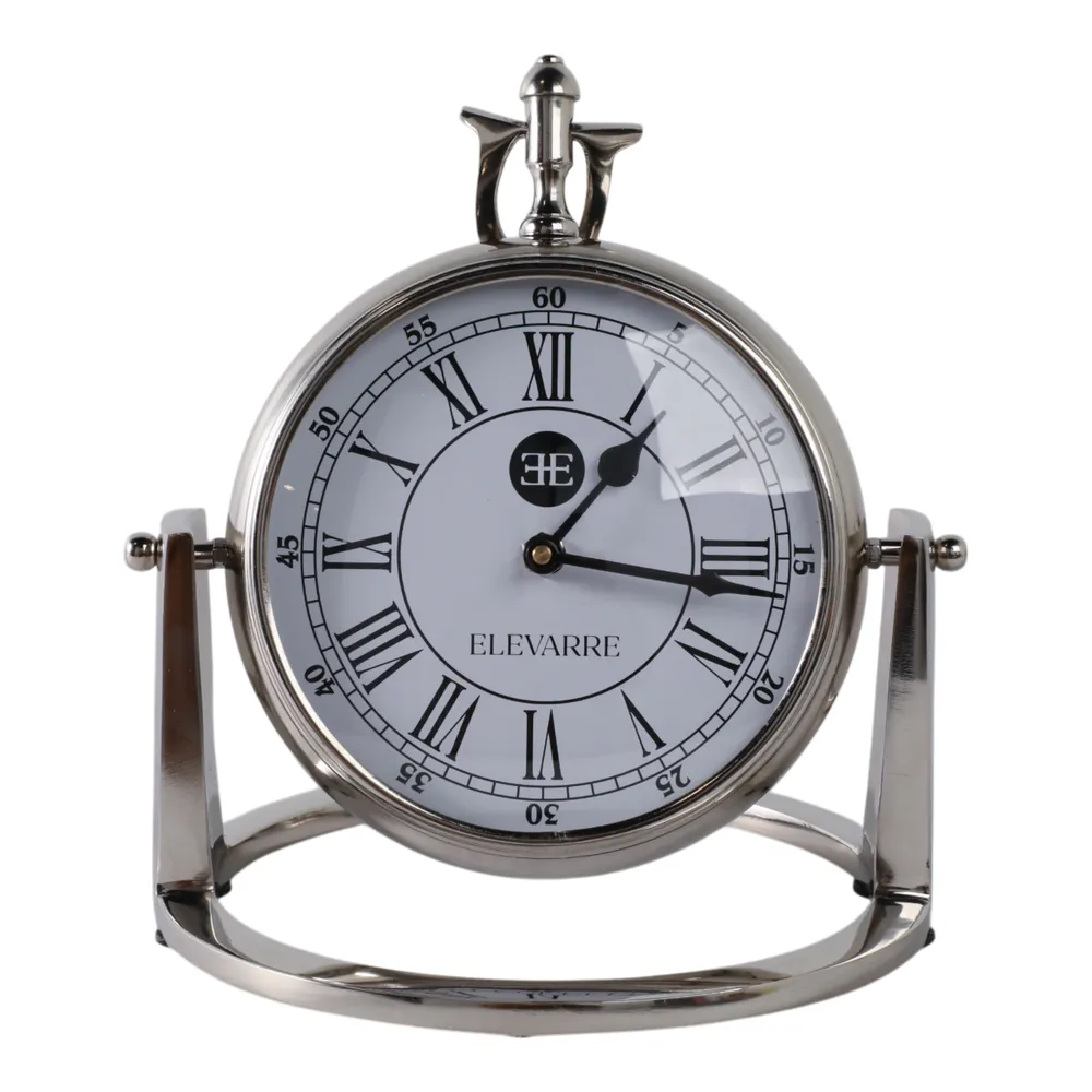 GROVERTON SILVER CLOCK 10 (IN)