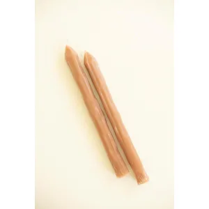 Set of 2 Rustic Taper Candles / Rust 3