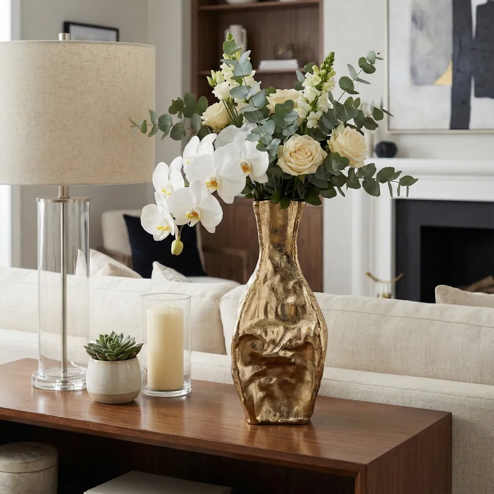 JADEBURN GOLD VASE 19 (IN)