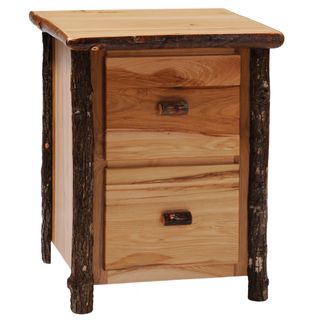 Hickory Log Two Drawer File Cabinet - Slate