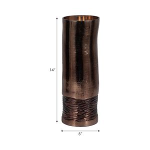 HAMDENWAY BRONZE GLASS VASE 14 (IN) 9