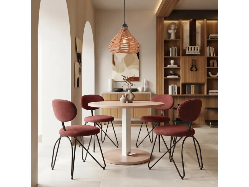 Novi Dining Chair Maroon Brown 13