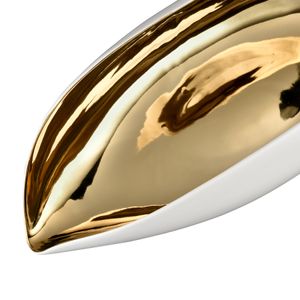 Greer Vessel - White and Gold Glazed 3
