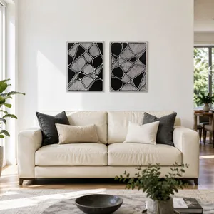 HARVEYBURN SET OF 2 BLACK ART 24 (IN) 4