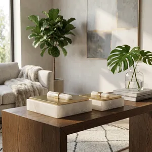 BAYARDWOOD SET OF 2 GOLD BOXES 4 (IN) 5
