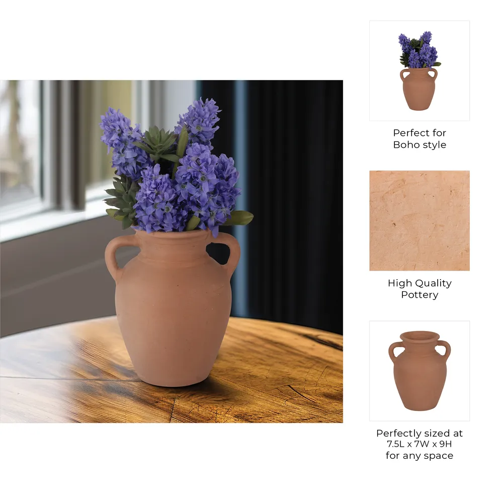 CARLINROSE BROWN VASE 10 (IN)
