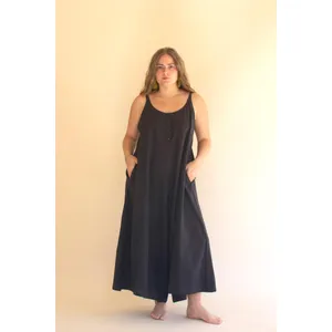 Adjustable Strap Flowy Jumper with Button Detail 1