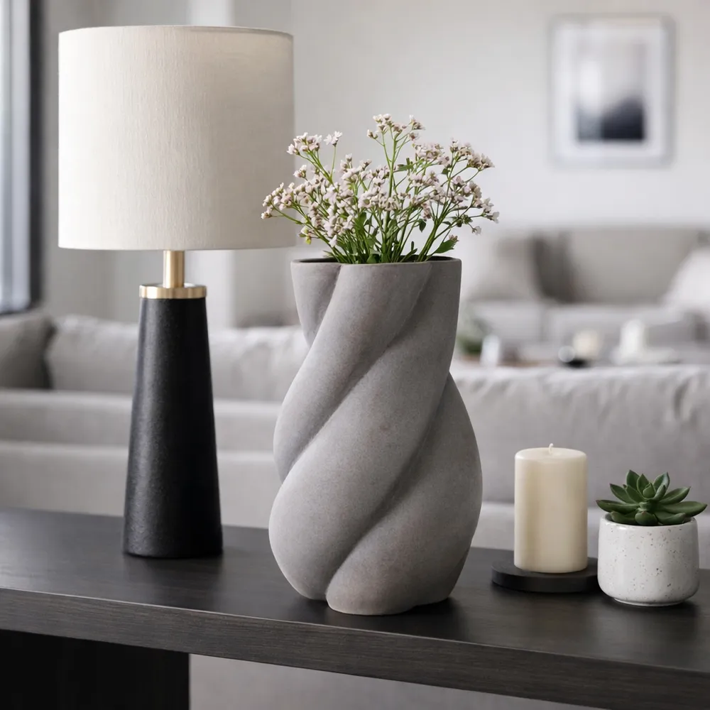 BROGANCREST GRAY VASE 15 (IN)