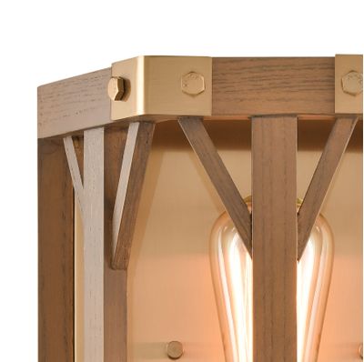 Structure 10″ High 1-Light Sconce - Medium Oak