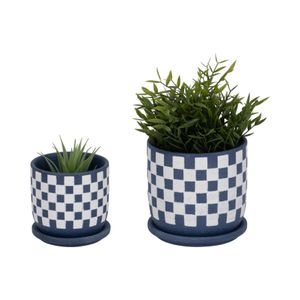 BRIGHTONVIEW SET OF 2 BLUE PLANTER 6 (IN) 3