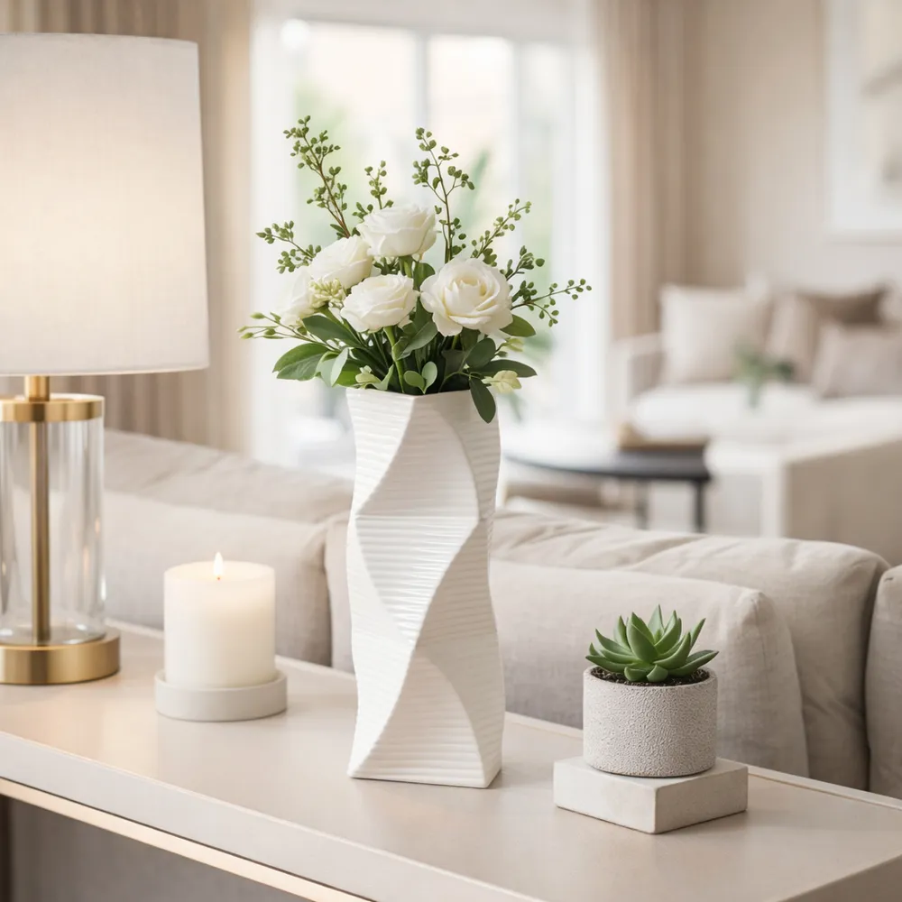 CASEYWAY WHITE VASE 12 (IN)