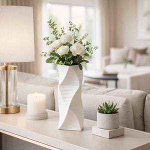 CASEYWAY WHITE VASE 12 (IN) 11