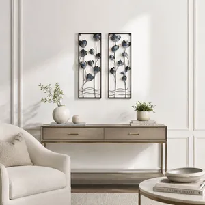 TANNERBEACH SET OF 2 BLUE METAL WALL 32 (IN) 10
