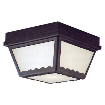 Wavy 9.5'' Wide 2-Light Outdoor Flush Mount - Black