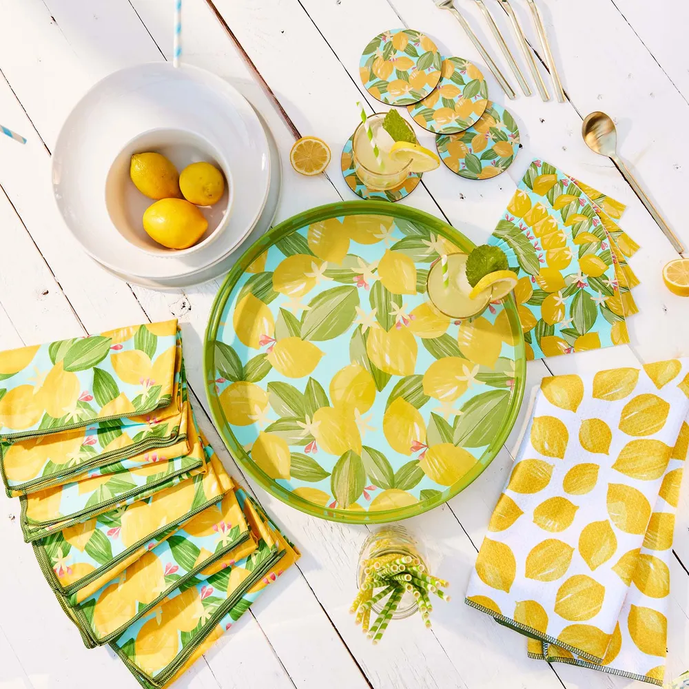Lemon Blossoms Paper  Cocktail Napkins (Pack of 25)