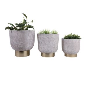 CLINTONCREST SET OF 3 IVORY PLANTER 14 (IN) 3
