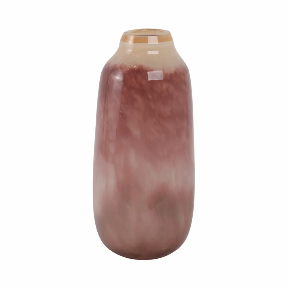 CLYDE PINK GLASS VASE 15 (IN)