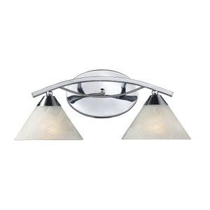 Elysburg 18'' Wide 2-Light Vanity Light - Polished Chrome 1