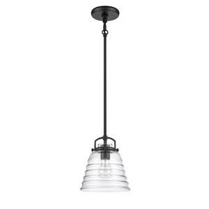Current 8'' Wide 1-Light Mini Pendant - Matte Black 2