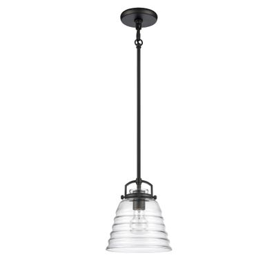 Current 8″ Wide 1-Light Mini Pendant - Matte Black