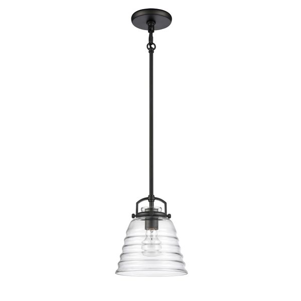 Current 8'' Wide 1-Light Mini Pendant - Matte Black
