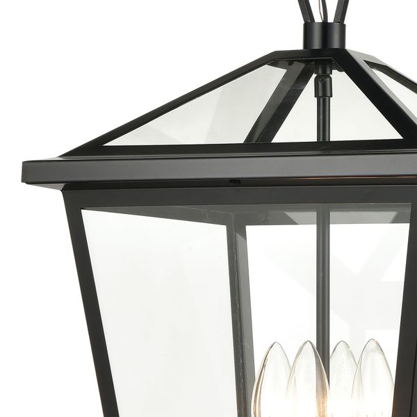 Main Street 12'' Wide 4-Light Outdoor Pendant - Black