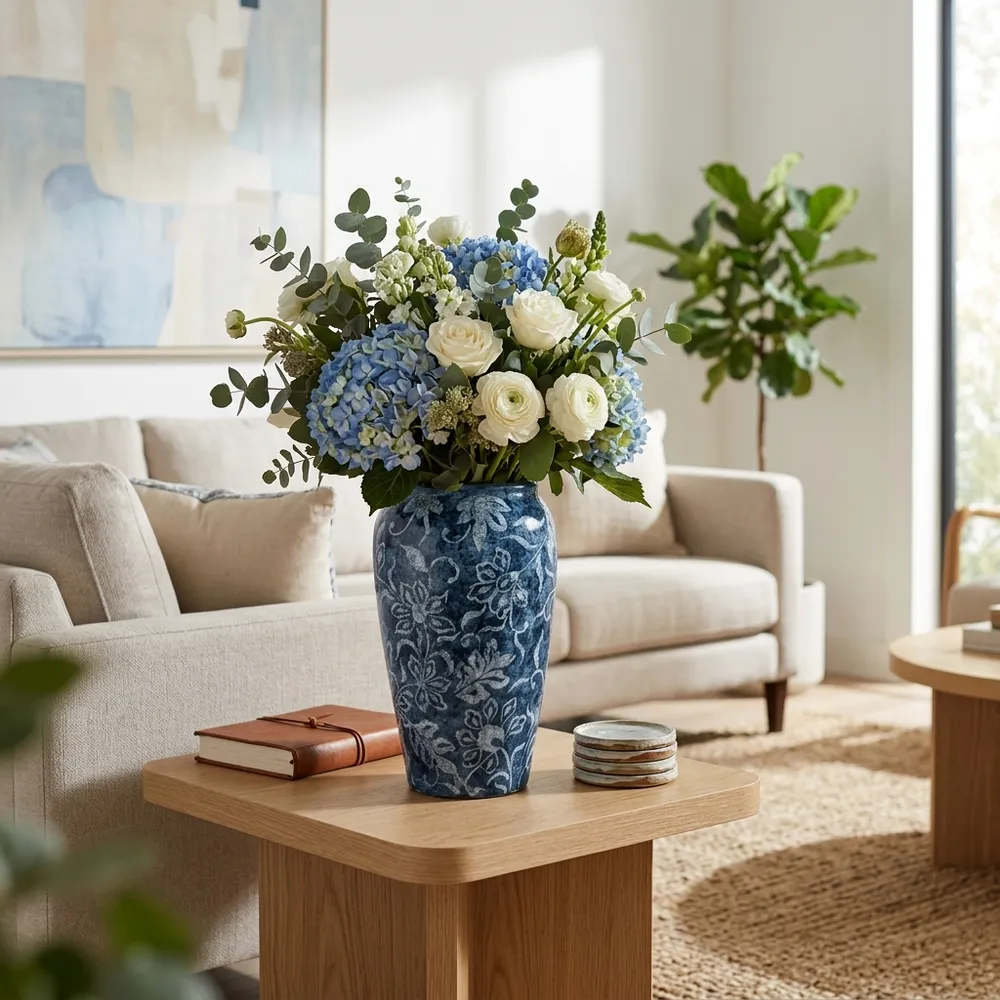 NOLANFORD BLUE VASE 14 (IN)