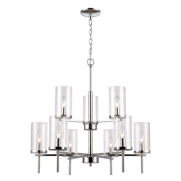 Oakland 28.5'' Wide 9-Light Chandelier - Chrome