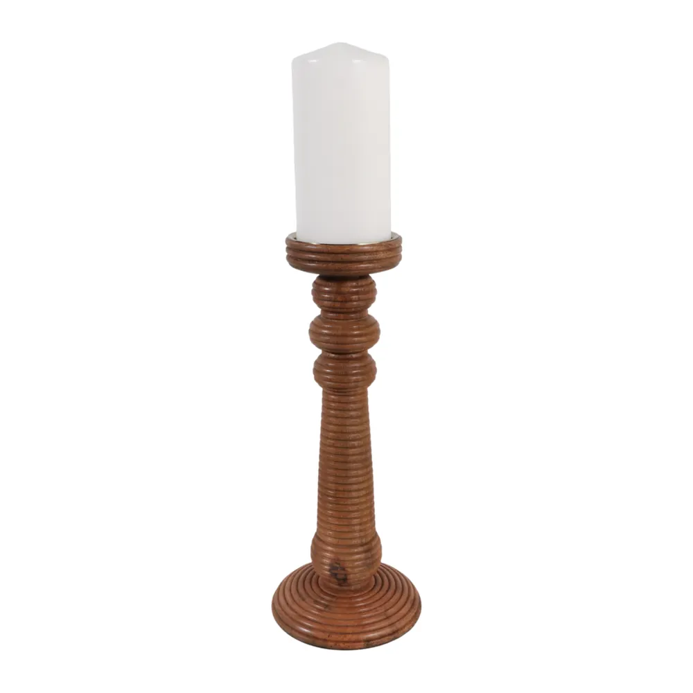 HACKETTRIDGE BROWN CANDLE HOLDER 13 (IN)