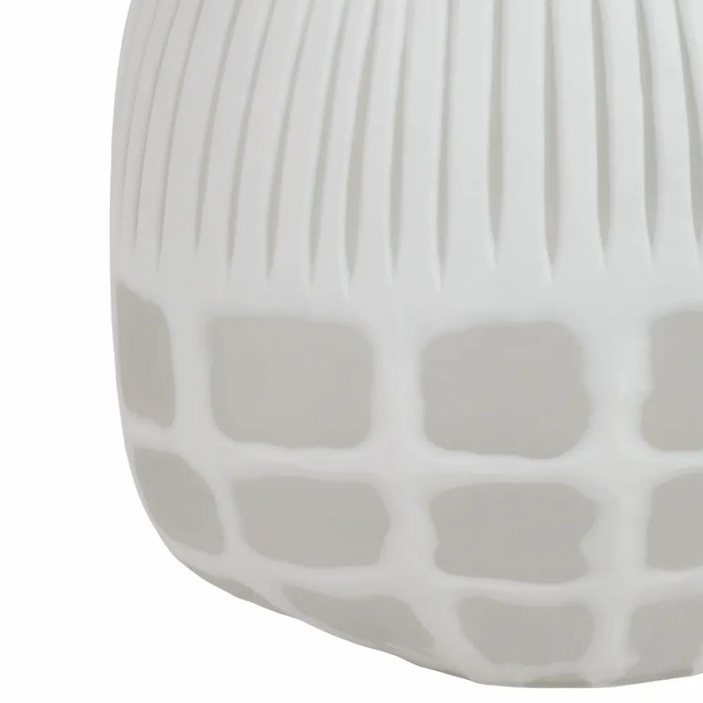 WOODSONWORTH WHITE GLASS VASE 11 (IN)