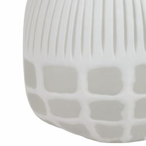 WOODSONWORTH WHITE GLASS VASE 11 (IN) 6