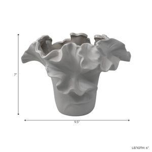 ALDERPORT WHITE VASE 7 (IN) 10