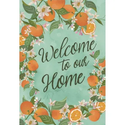 Orange Blossom Garden Flag 12in by 18in