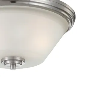 Pittman 14'' Wide 2-Light Flush Mount - Brushed Nickel 4