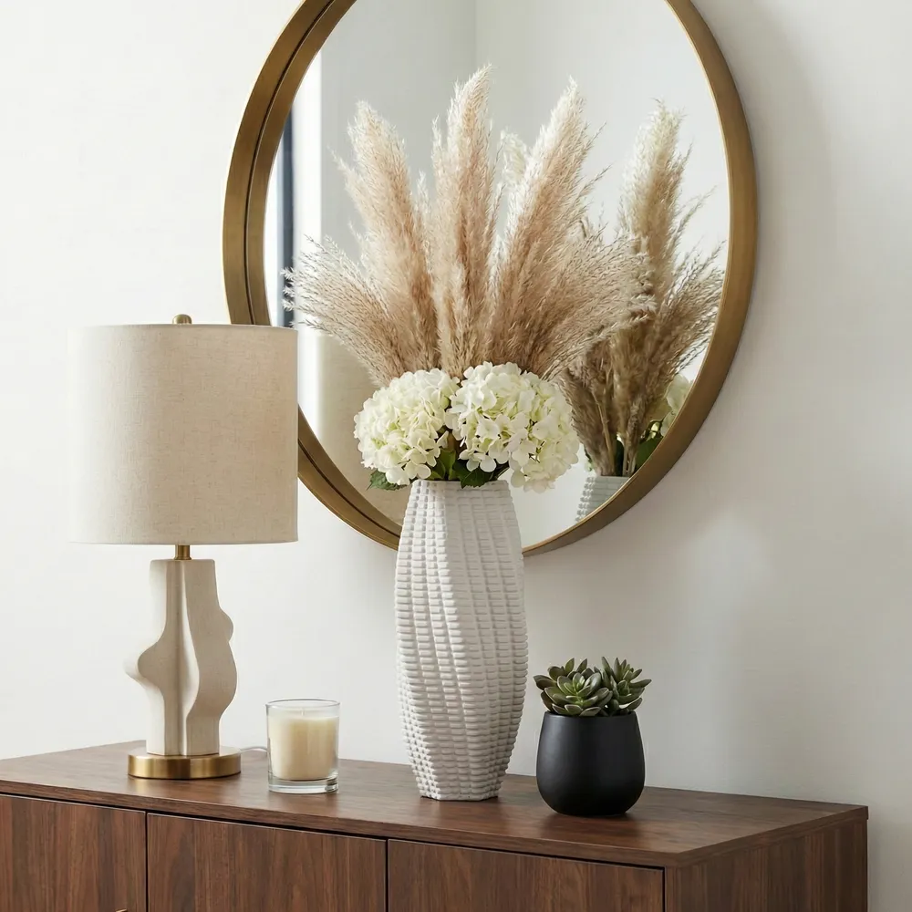 ELWINROSE WHITE VASE 16 (IN)