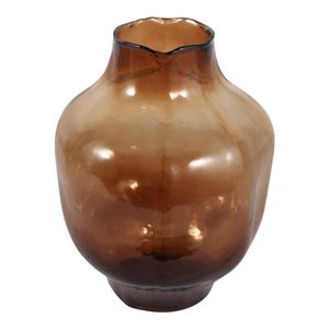 SARAHCLIFF BROWN GLASS VASE 13 (IN) 7