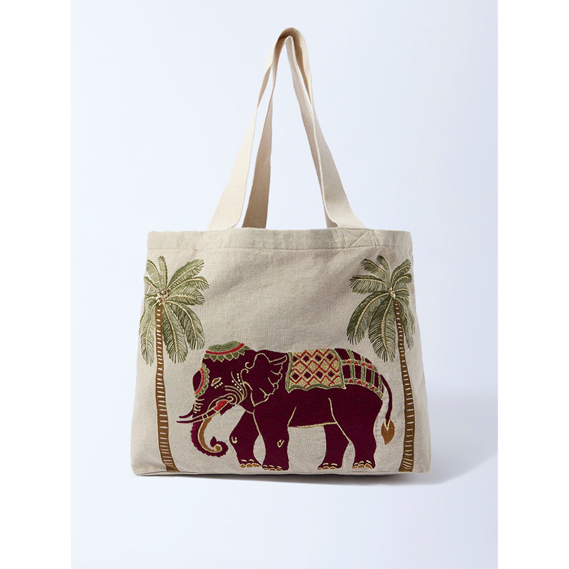 REPEAT ELEPHANT CANVAS TOTE - ASST
