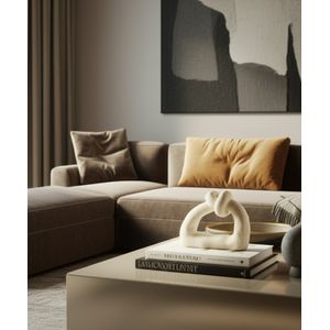 11" KNOT WITH OPEN CUT-OUT SAND GLAZE, IVORY 10