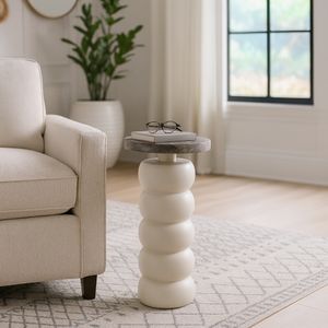 HARLEYHAVEN WHITE ACCENT TABLE 22 (IN) 11