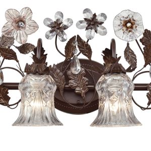 Cristallo Fiore 33'' Wide 4-Light Vanity Light - Deep Rust 3