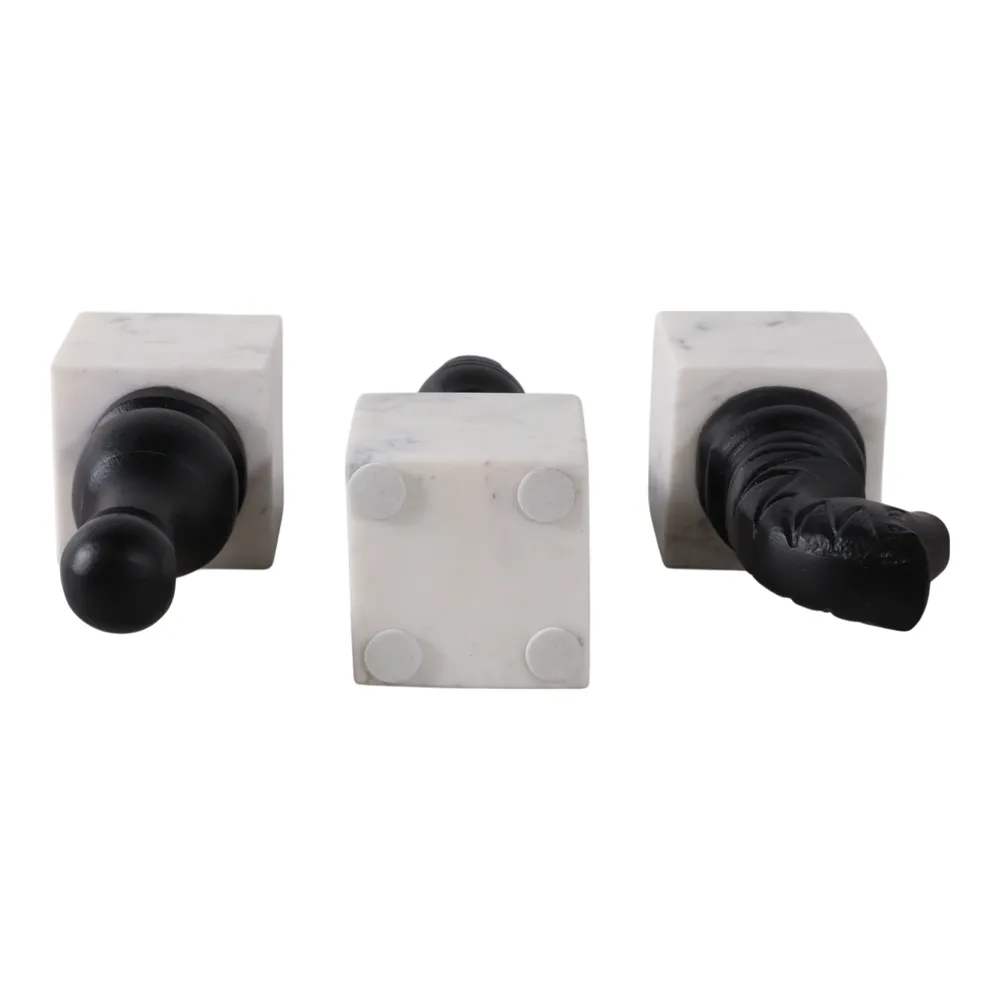 CLEOWOOD SET OF 3 BLACK DECOR 9 (IN)