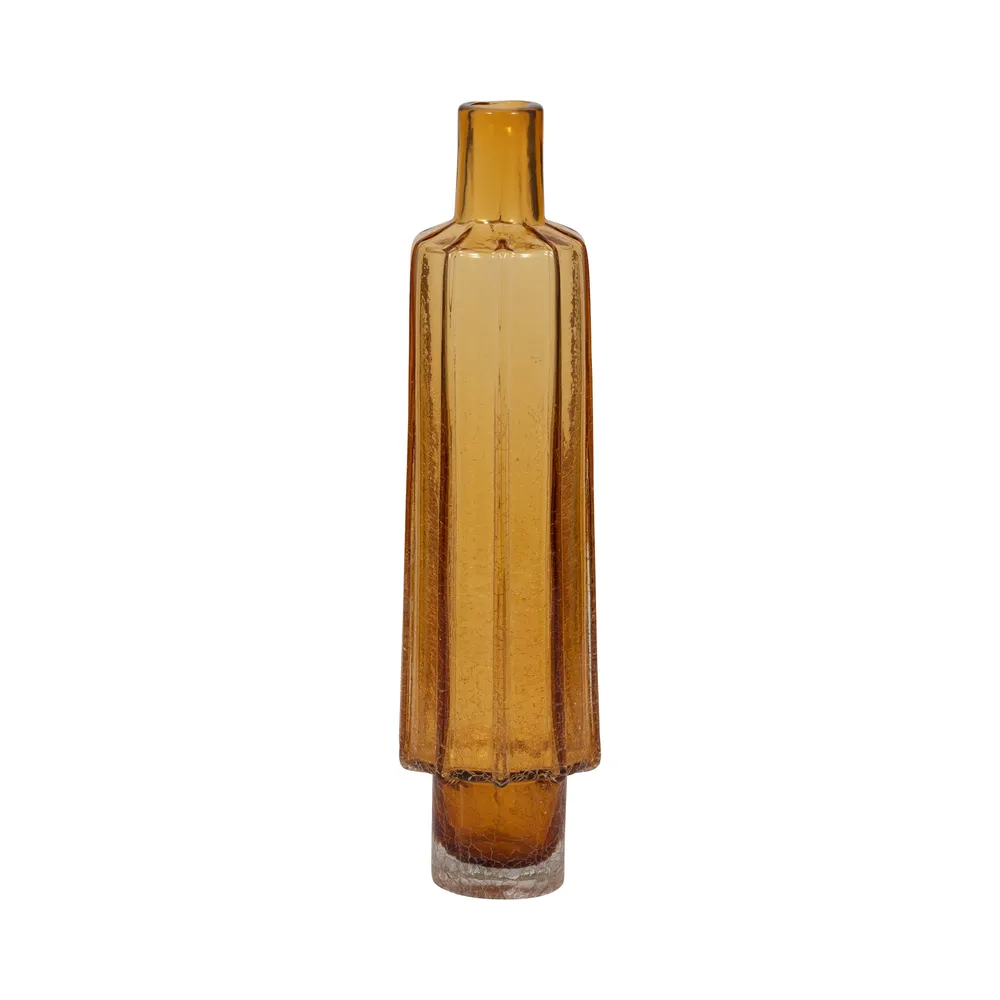 VINSON ORANGE GLASS VASE 17 (IN)