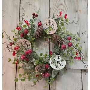 Frosted Snowflake 6.5in Candle Ring 1