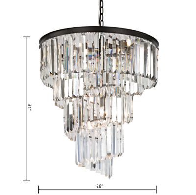 Palacial 26'' Wide 9-Light Chandelier - Oil Rubbed Bronze