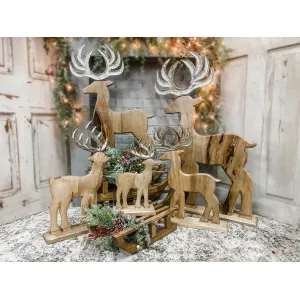 Wooden Reindeer 20x31in 2
