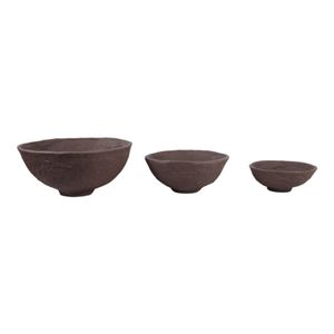 BECKLEY SET OF 3 BROWN BOWLS 10 (IN) 4