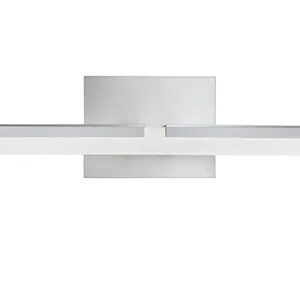 Double L 26'' Wide Integrated LED Vanity Light - Brushed Nickel 3